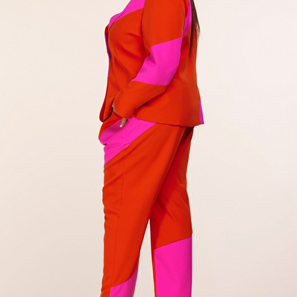 NEW Plus Size Color Block Pantsuits - Picture 5 of 10